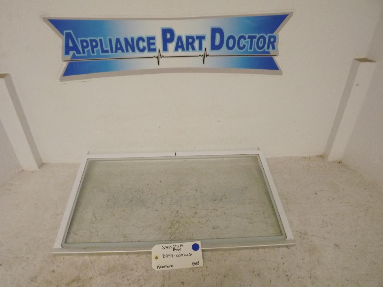 Kenmore Refrigerator DA97-00916G Glass Shelf Assy Used Kenmore Refrigerator DA97-00916G Glass Shelf Assy Used